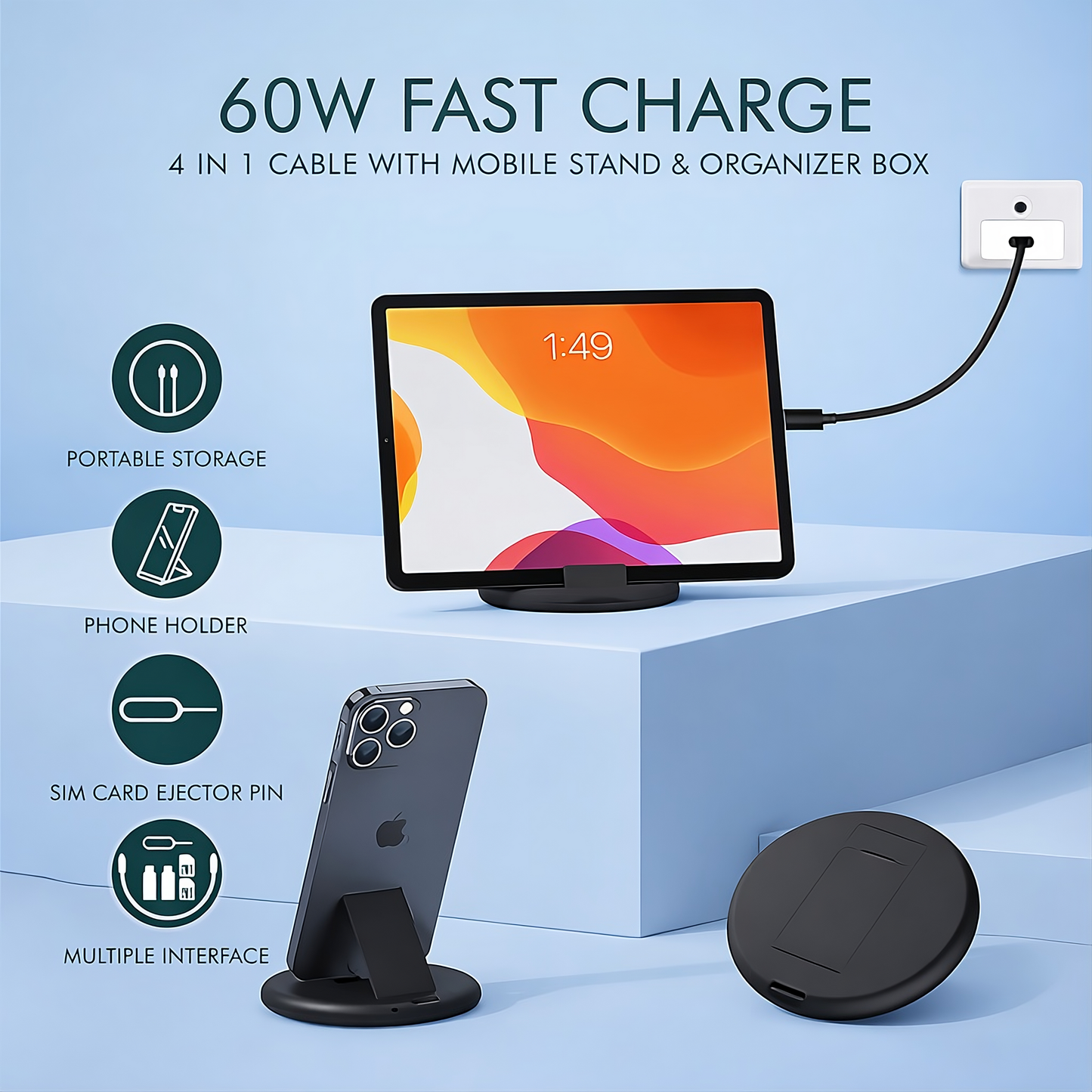 All-in-One 60W Fast Charging Cable Set