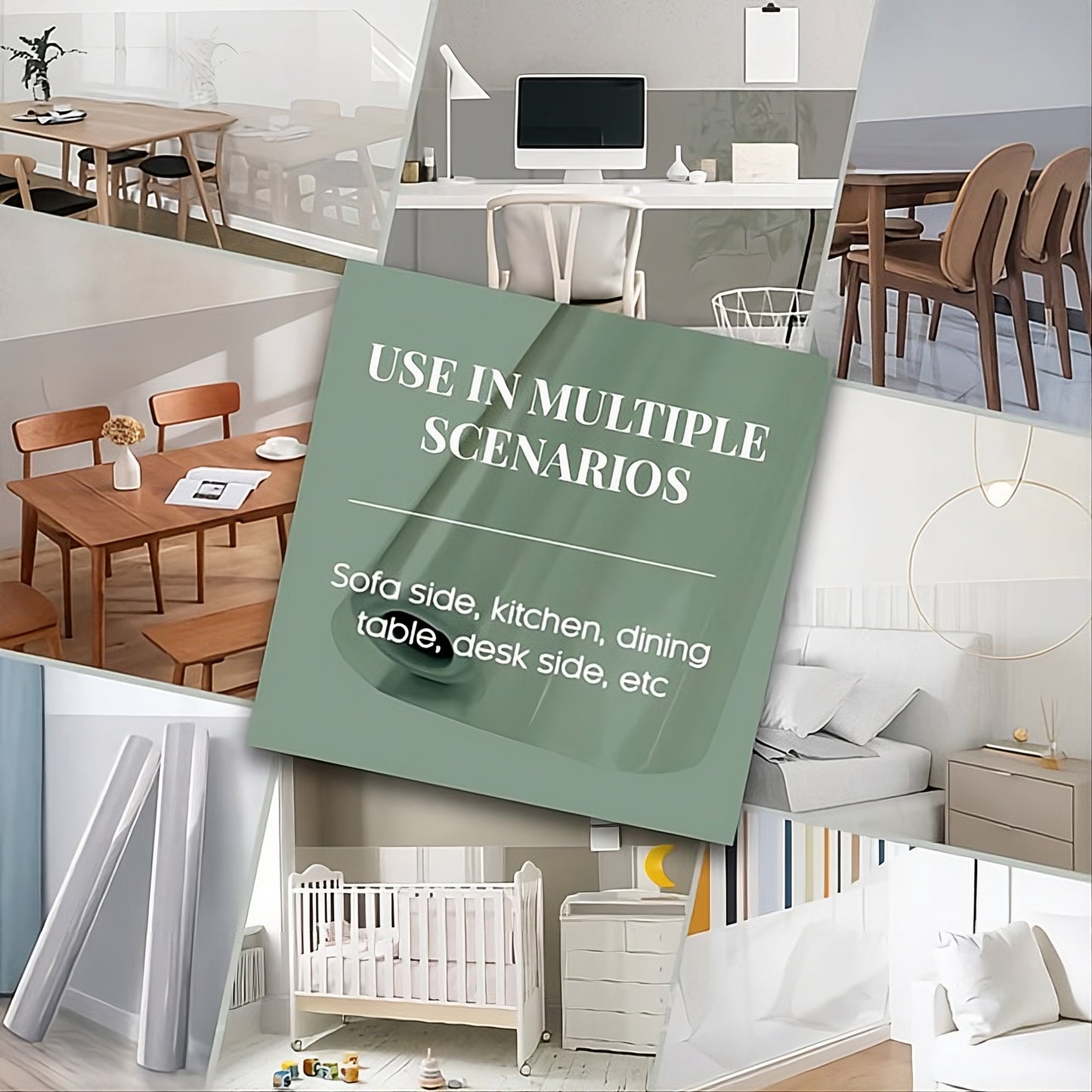 Self- Adhesive Transparent Electrostatic Wall Protection Film Buy 1 Get 1 Free (Pack Of 2)